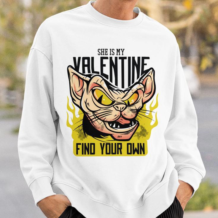 She Is My Valentine Cat Sweatshirt Gifts for Him