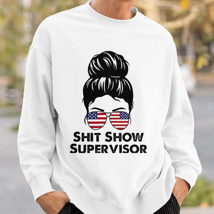 Shit Show Supervisor Funny Mom Dad Boss Manager Teacher Sweatshirt Gifts for Him