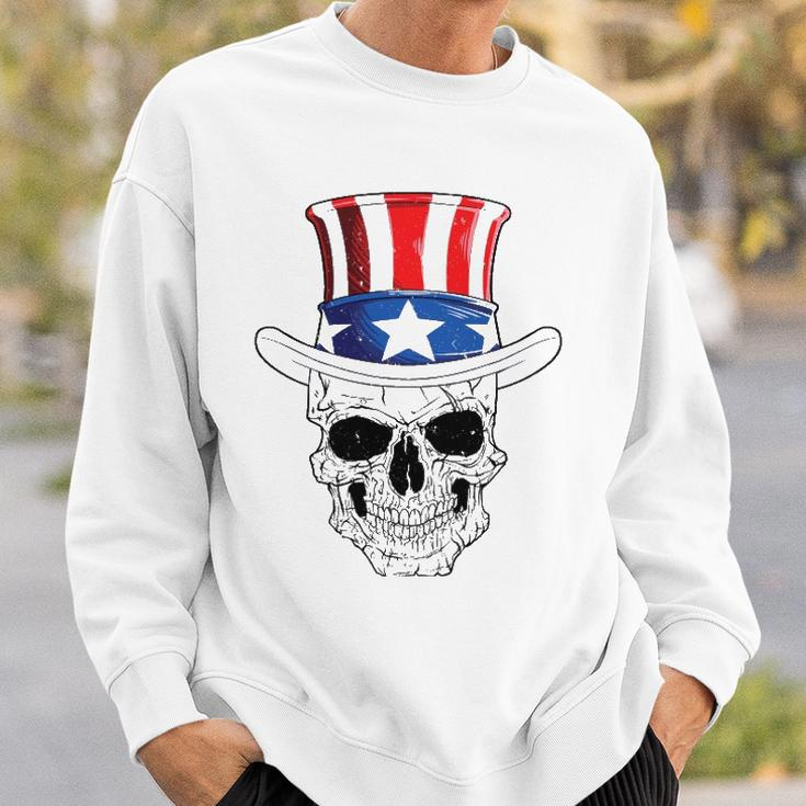 Skull 4Th Of July Uncle Sam American Flag Men Women Sweatshirt Gifts for Him