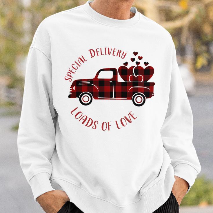 Special Delivery Valentines Car Red Plaid Sweatshirt Gifts for Him