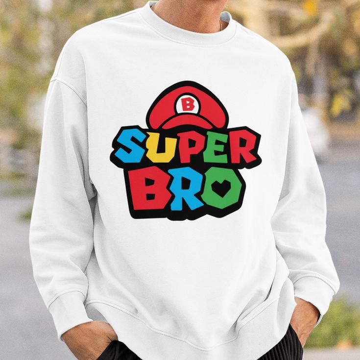 Super Bro Funny Brother Video Gaming Lover Gift Birthday Holiday By Mesa Cute Sweatshirt Gifts for Him