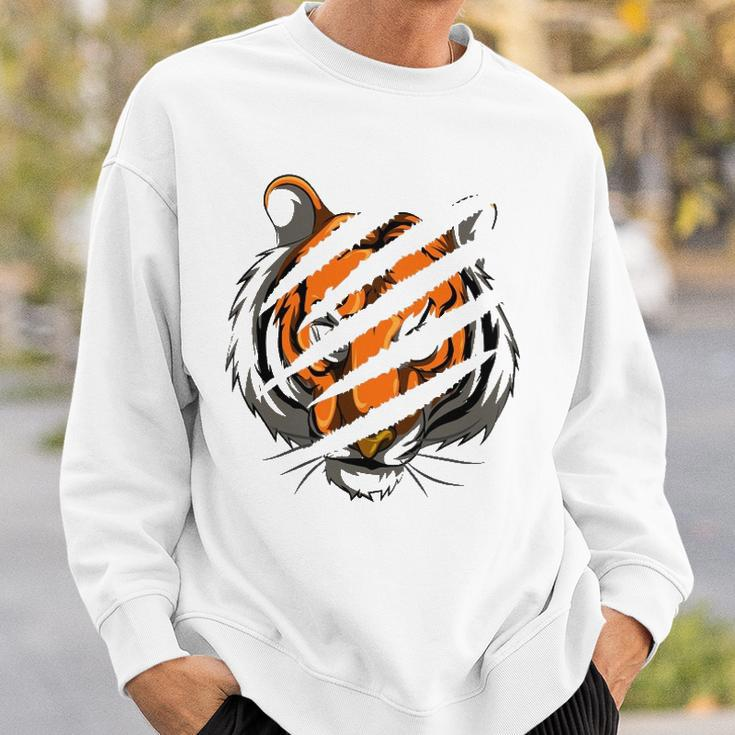 Tiger Stripes Zoo Animal Tiger Sweatshirt Gifts for Him