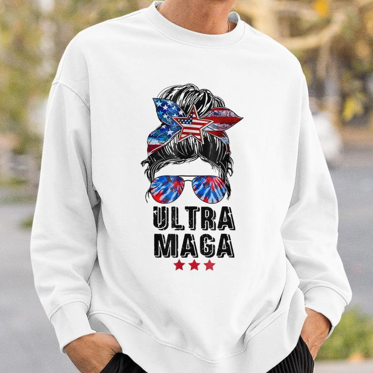 Ultra Mega Messy Bun 2022 Proud Ultra-Maga We The People Sweatshirt Gifts for Him