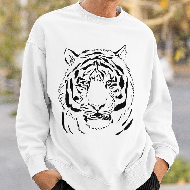 White Tiger Head For Men And Tiger Dad And Tiger Lover Sweatshirt Gifts for Him