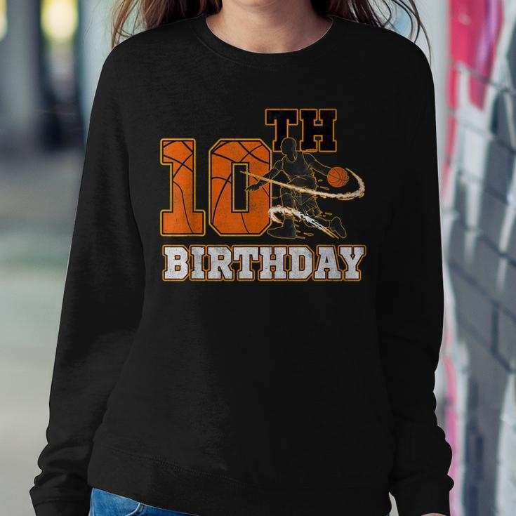 10Th Birthday Basketball Kids Boys Men Sport Lovers Sweatshirt Gifts for Her