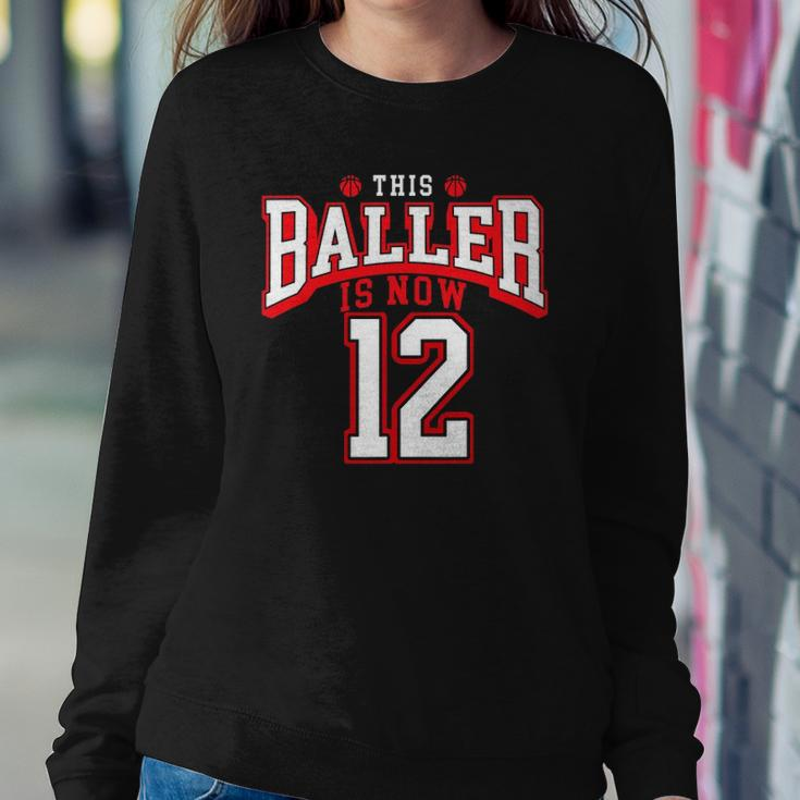 12Th Birthday Basketball Lover 12 Years Old Bday Sweatshirt Gifts for Her