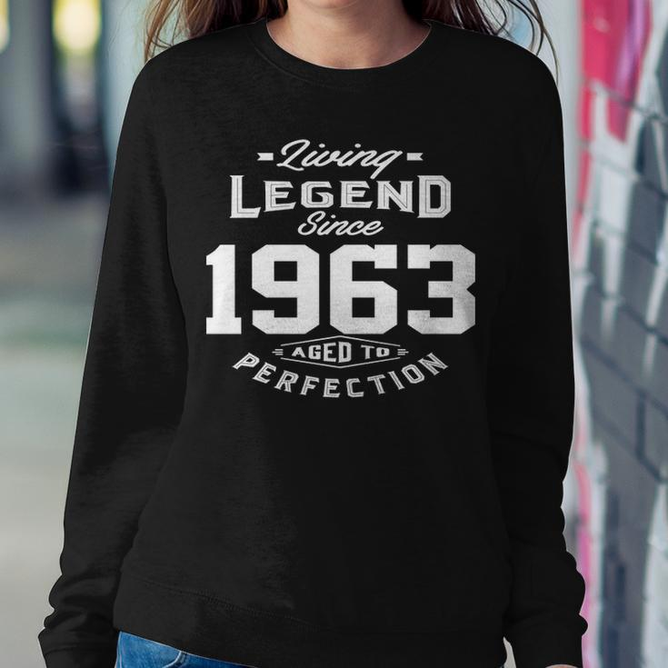 1963 Birthday Gift Living Legend Since 1963 Aged To Perfection Sweatshirt Gifts for Her