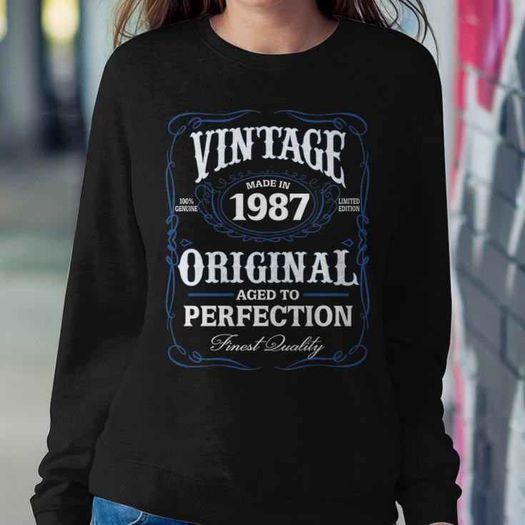 1987 Birthday 1987 Vintage Aged To Perfection Sweatshirt Gifts for Her