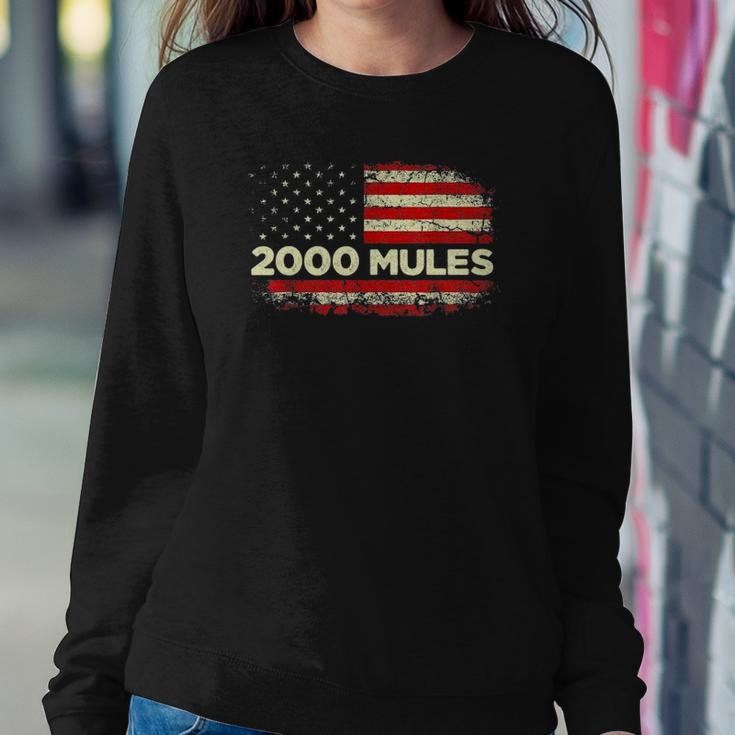 2000 Mules Pro Trump 2024 American Flag Sweatshirt Gifts for Her