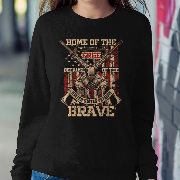 4Th Of July Military Home Of The Free Because Of The Brave Sweatshirt Gifts for Her