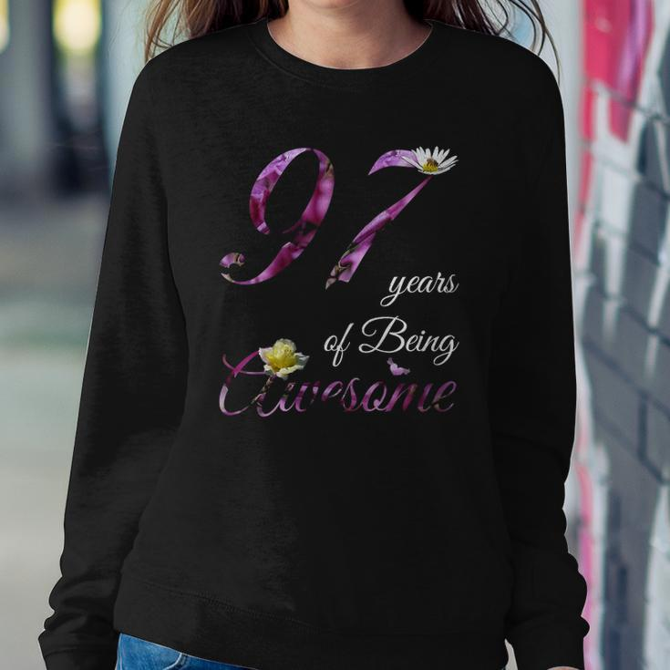 97 Years Old Awesome Floral 1925 97Th Birthday Gift Sweatshirt Gifts for Her