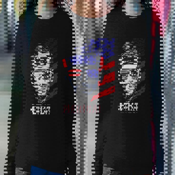 Abraham Lincoln 4Th Of July Merica Men Women American Flag Sweatshirt Gifts for Her