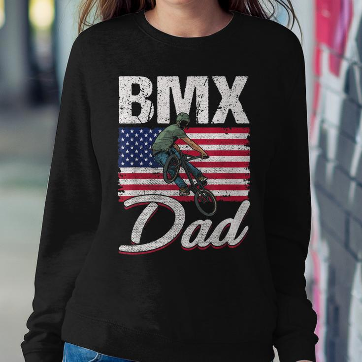 American Flag Bmx Dad Fathers Day Funny 4Th Of July Sweatshirt Gifts for Her