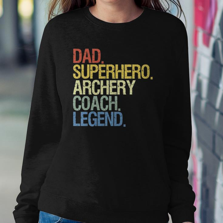 Archery Coach Dad Superhero Archery Coach Legend Sweatshirt Gifts for Her