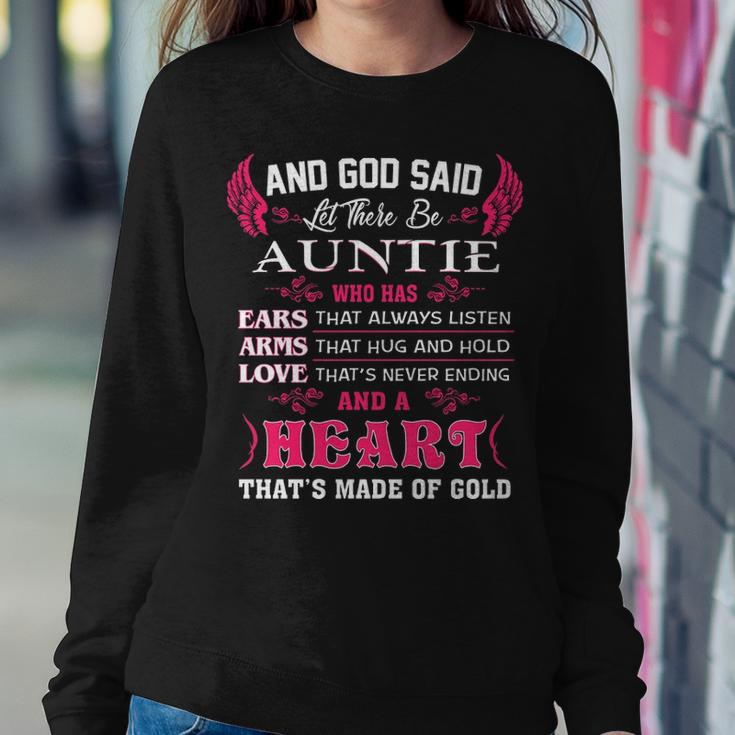 Auntie Gift And God Said Let There Be Auntie Sweatshirt Gifts for Her