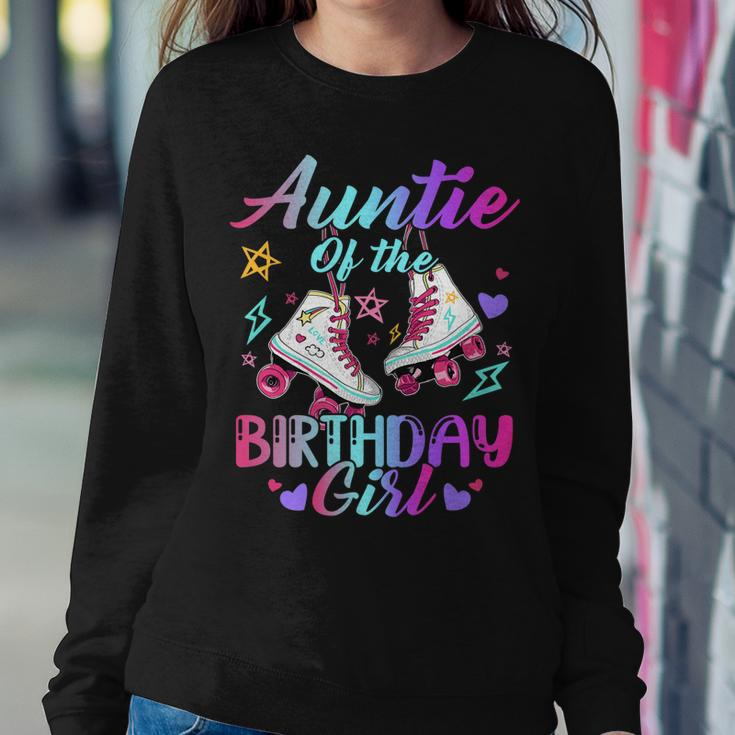 Auntie Of The Birthday Girl Rolling Birthday Roller Skates Sweatshirt Gifts for Her
