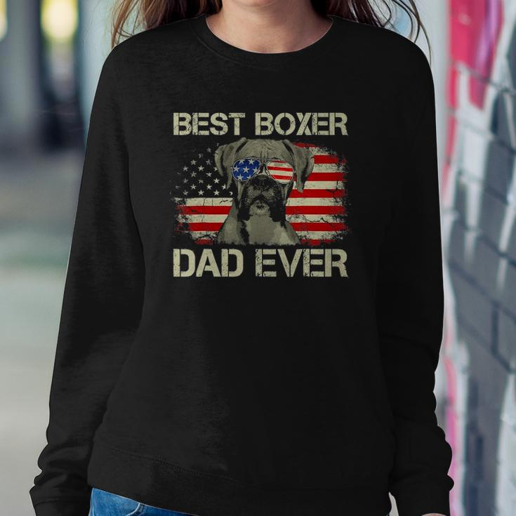 Best Boxer Dad Everdog Lover American Flag Gift Sweatshirt Gifts for Her