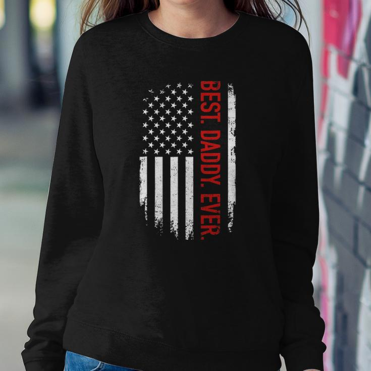 Best Daddy Ever Us American Flag Vintage For Fathers Day Sweatshirt Gifts for Her