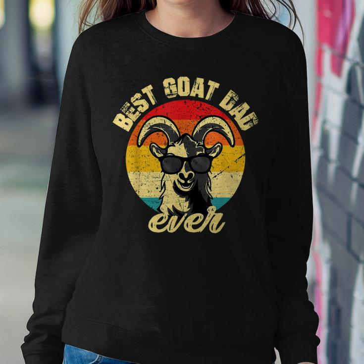 Best Goat Dad Ever Face Retro Vintage Sunset Sweatshirt Gifts for Her