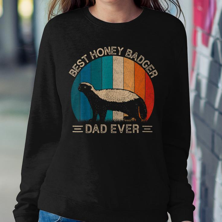 Best Honey Badger Dad Ever Honey Badger Graphic Fathers Day Sweatshirt Gifts for Her