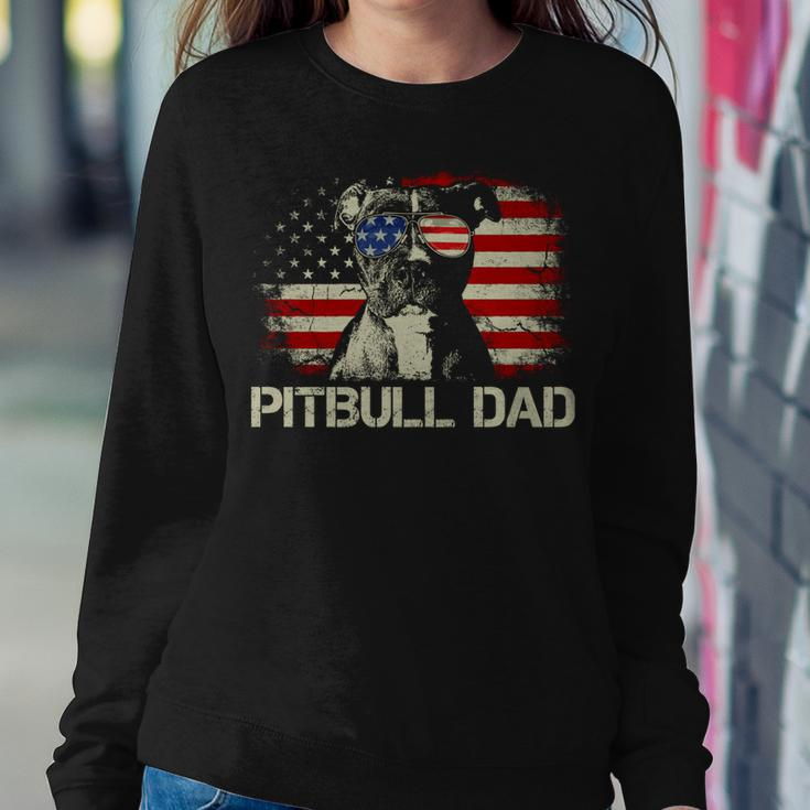 Best Pitbull Dad Ever American Flag 4Th Of July Gift V2 Sweatshirt Gifts for Her
