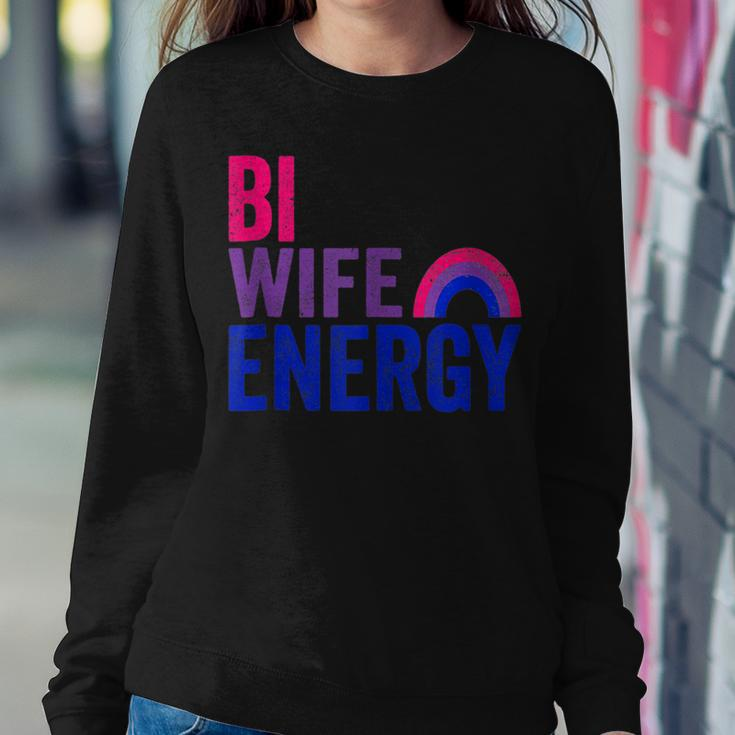 Bi Wife Energy Bisexual Pride Bisexual Rainbow Flag Bi Pride V2 Sweatshirt Gifts for Her