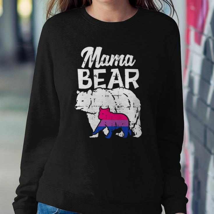 Bisexual Pride Mama Bear Bi Flag Lgbtq Mom Ally Women Gifts Sweatshirt Gifts for Her