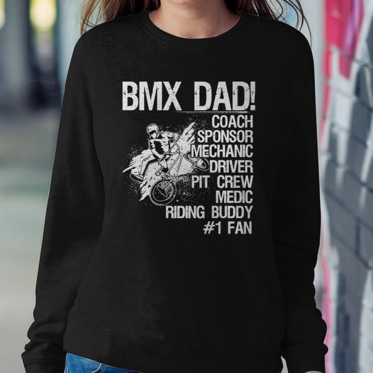 Bmx Dad Coach Sponsor Mechanic Driver On Back Classic Sweatshirt Gifts for Her