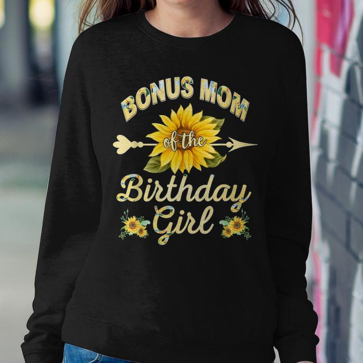Bonus Mom Of The Birthday Girl Sunflower Family Matching Sweatshirt Gifts for Her
