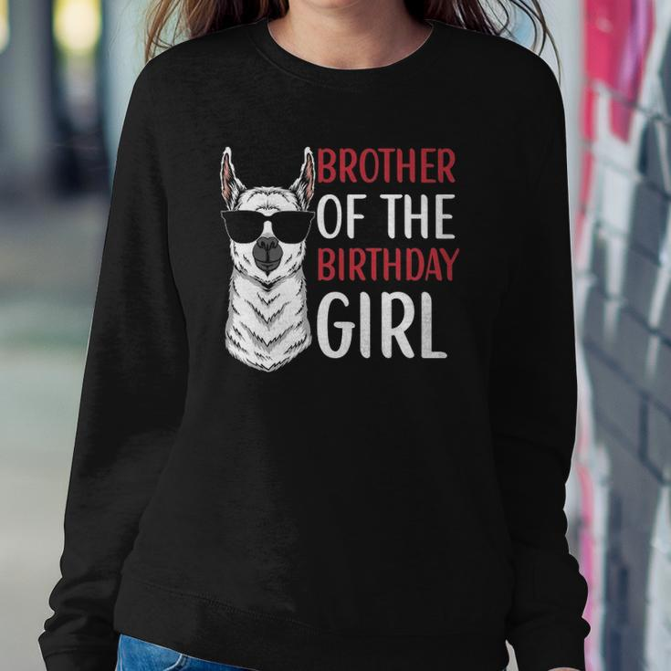 Brother Of The Birthday Girl Matching Birthday Outfit Llama Sweatshirt Gifts for Her