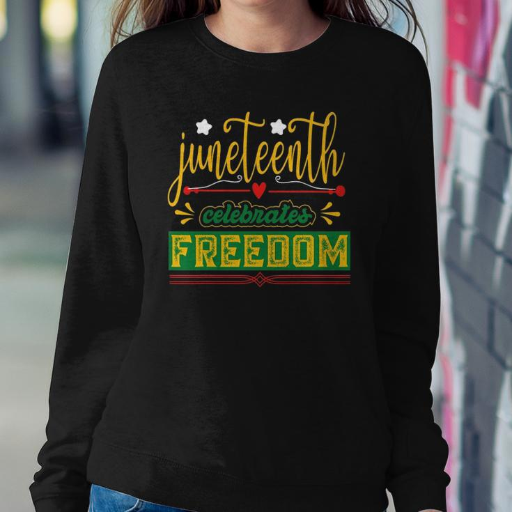 Celebrate Juneteenth Green Freedom African American Sweatshirt Gifts for Her