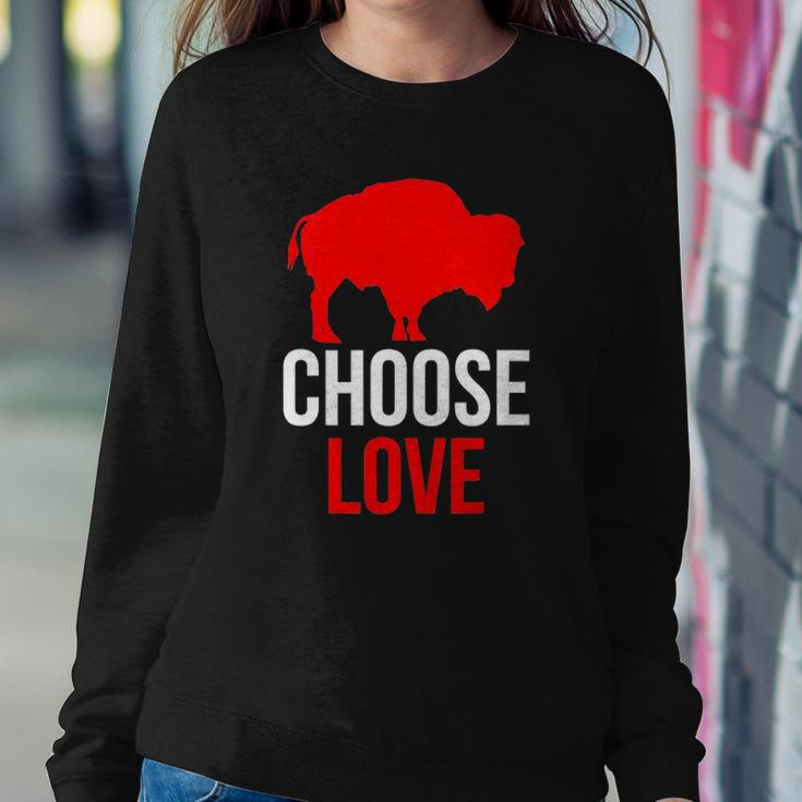 Choose Love Buffalo Stop Hate End Racism Sweatshirt Gifts for Her