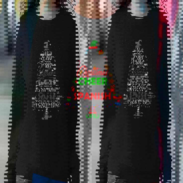 Christmas Cheer Is Teaching Spanish Santa Elf Teacher Group Sweatshirt Gifts for Her