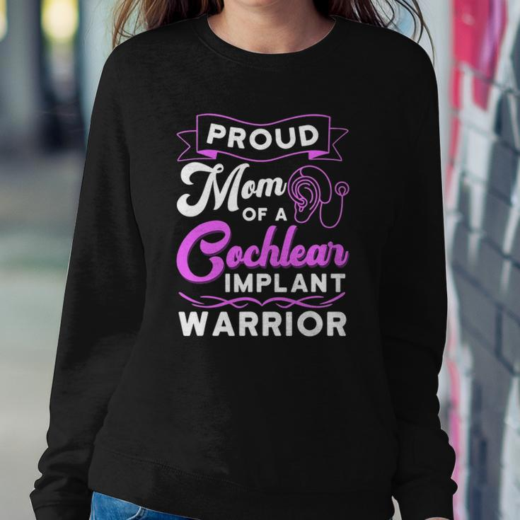 Cochlear Implant Support Proud Mom Hearing Loss Awareness Sweatshirt Gifts for Her