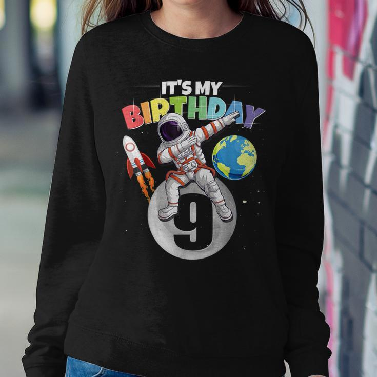 Dabbing Astronaut 9Th Birthday Boy Girl 9 Years 2013 Sweatshirt Gifts for Her