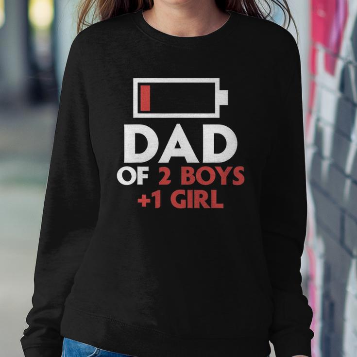 Dad Of 2 Boys & 1 Girl Father Of Two Sons One Daughter Men Sweatshirt Gifts for Her