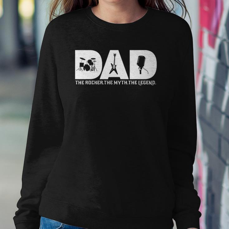 Dad The Rocker The Myth The Legend Rock Music Band Mens Sweatshirt Gifts for Her