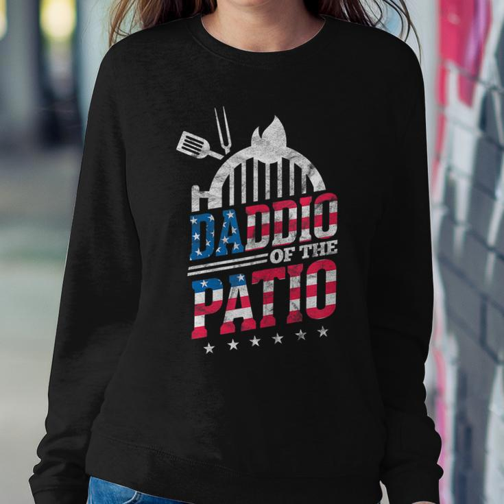 Daddio Of The Patio Usa Flag Patriotic Bbq Dad 4Th Of July Sweatshirt Gifts for Her