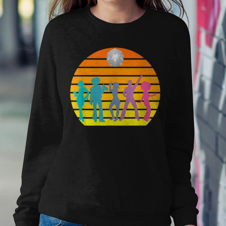 Disco Dancers 70S Retro Sunset Disco Ball Sweatshirt Gifts for Her