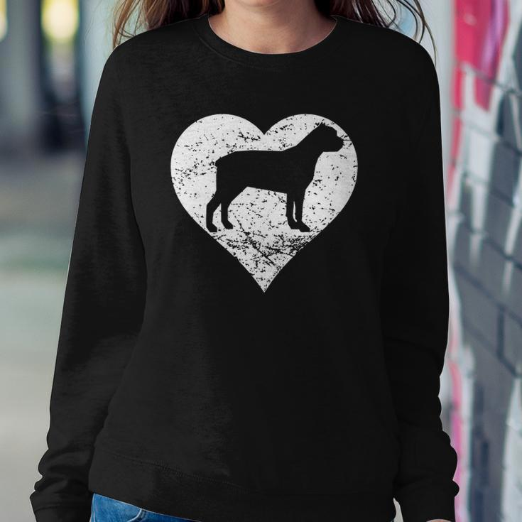 Distressed Cane Corso Heart Dog Owner Graphic Sweatshirt Gifts for Her