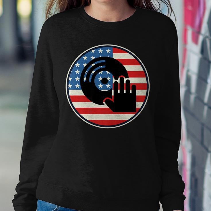 Dj Player Dad Disc Jockey Us Flag 4Th Of July Mens Gift Sweatshirt Gifts for Her