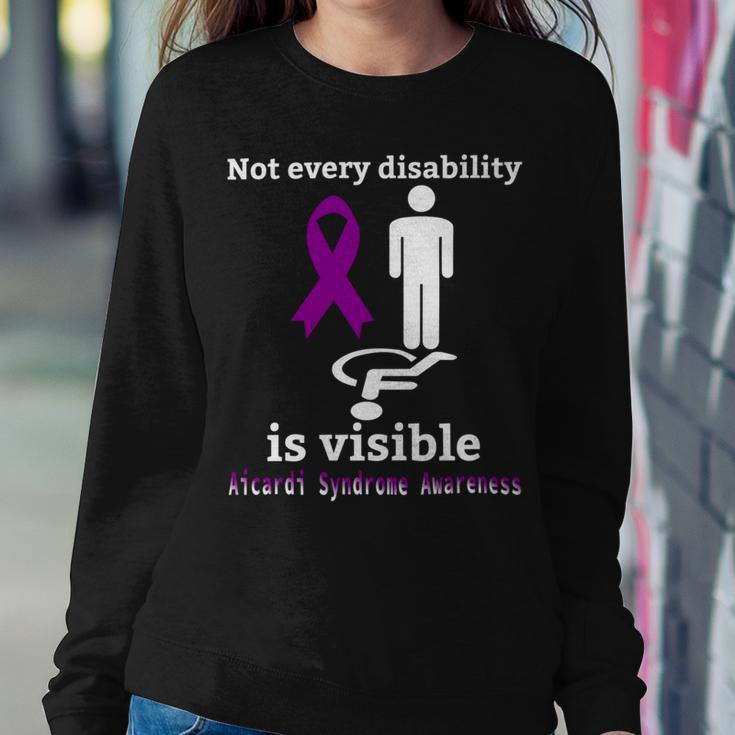 Every Disability Is Visible Aicardi Syndrome Awareness Purple Ribbon Aicardi Syndrome Support Aicardi Syndrome Awareness Sweatshirt Gifts for Her