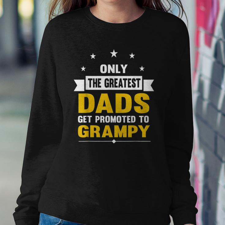Family 365 The Greatest Dads Get Promoted To Grampy Grandpa Sweatshirt Gifts for Her