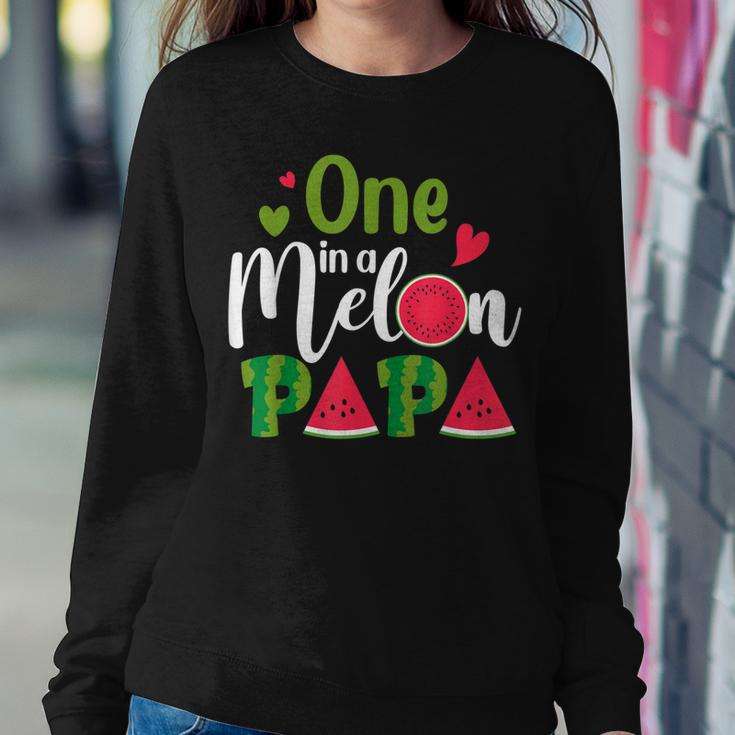 Family One In A Melon Papa Birthday Party Matching Family Sweatshirt Gifts for Her