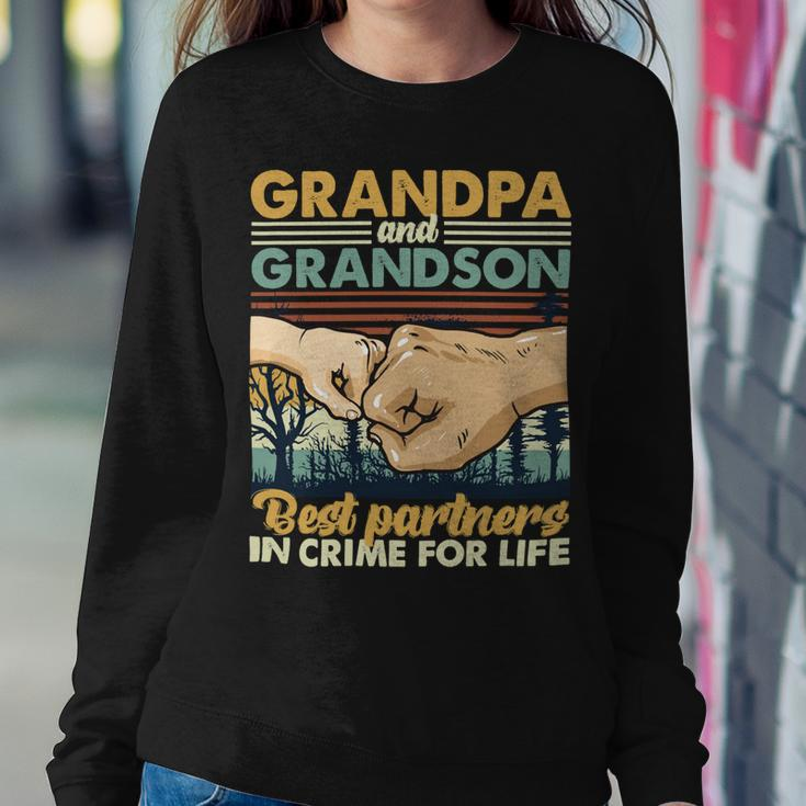 Father Grandpa And Grandson Best Partners In Crime For Life 113 Family Dad Sweatshirt Gifts for Her