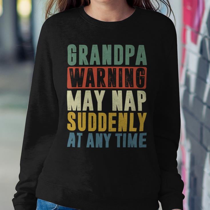 Father Grandpa Warning May Nap Suddenly 86 Family Dad Sweatshirt Gifts for Her