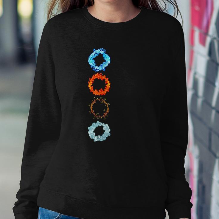 Four Elements Air Earth Fire Water Ancient Alchemy Symbols Sweatshirt Gifts for Her