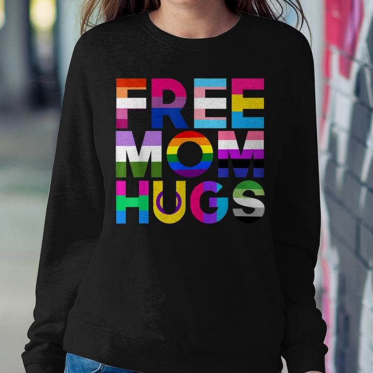 Free Mom Hugs Rainbow Lgbtq Lgbt Pride Month Sweatshirt Gifts for Her