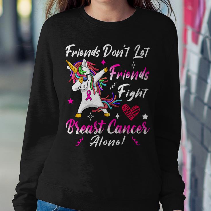 Friends Dont Let Friends Fight Breast Cancer Alone Pink Ribbon Unicorn Breast Cancer Support Breast Cancer Awareness Sweatshirt Gifts for Her