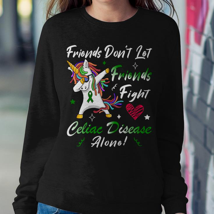 Friends Dont Let Friends Fight Celiac Disease Alone Unicorn Green Ribbon Celiac Disease Celiac Disease Awareness Sweatshirt Gifts for Her